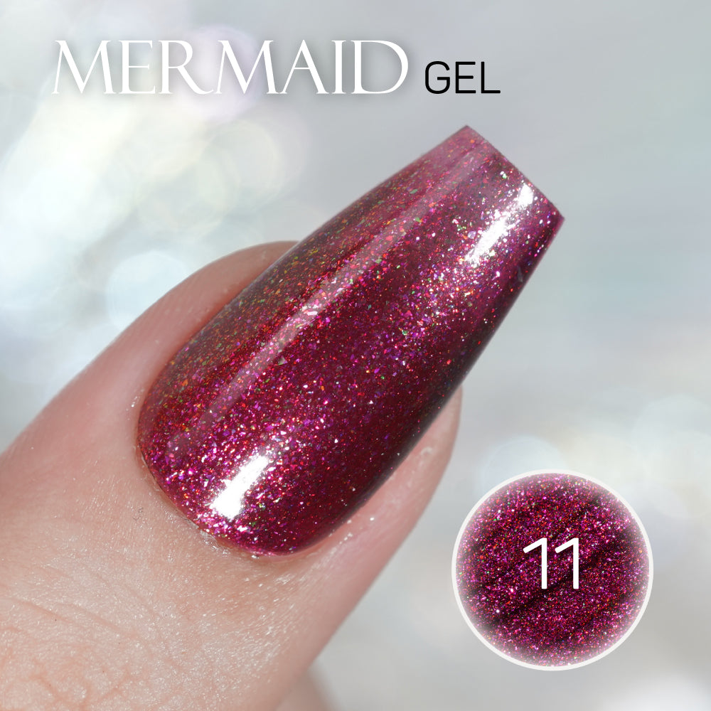 LAVIS MM11 - Gel Polish 0.5oz - Mermaid Lagoon Glitter Collection by LAVIS NAILS sold by DTK Nail Supply