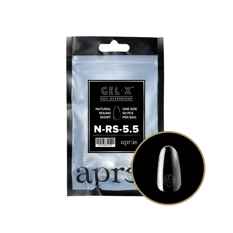 APRES - Gel-X Natural Round Short #5.5 Refill Bag