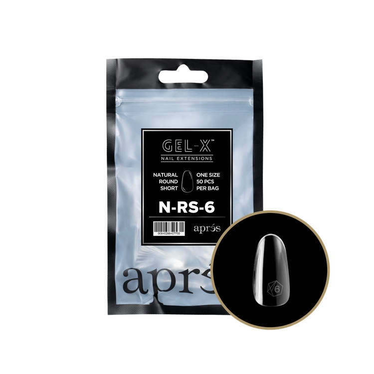 APRES - Gel-X Natural Round Short #6 Refill Bag