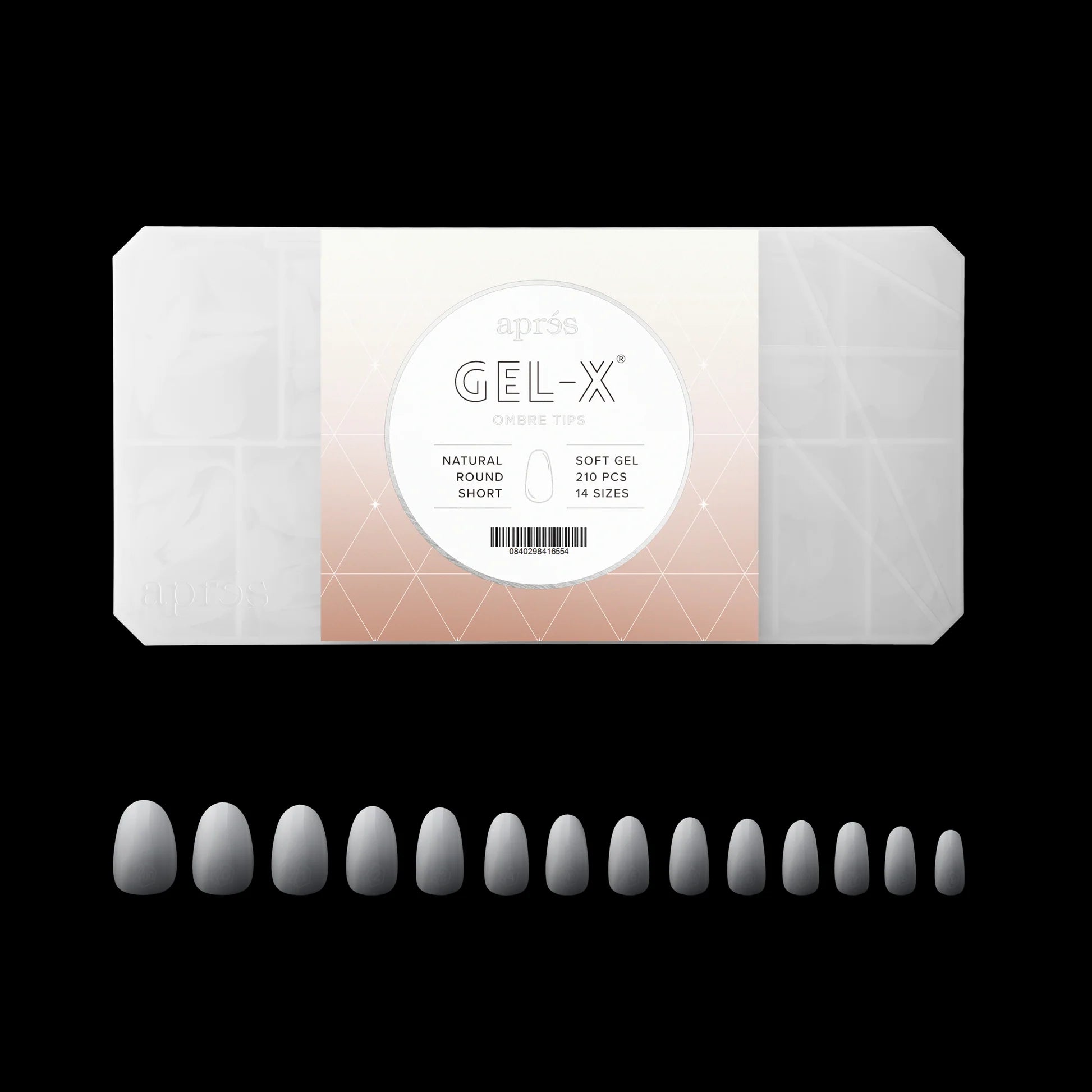 Apres Gel-X Ombre Tips  - Natural Round Short by Apres sold by DTK Nail Supply