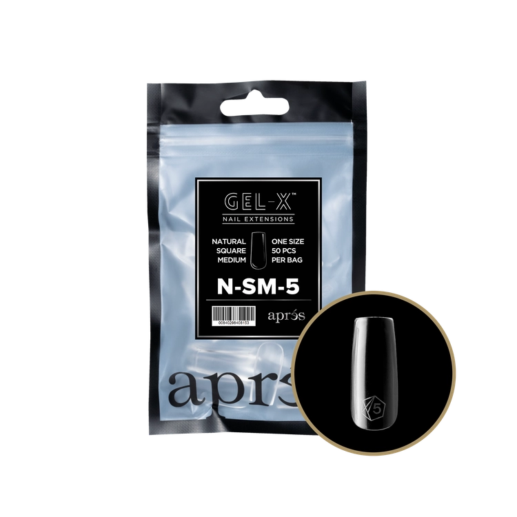 APRES - Gel-X Natural Square Medium #5 Refill Bag