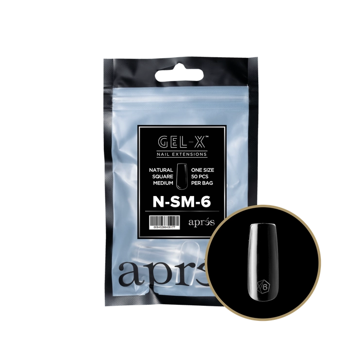 APRES - Gel-X Natural Square Medium #6 Refill Bag