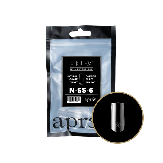 APRES - Gel-X Natural Square Short #6 Refill Bag