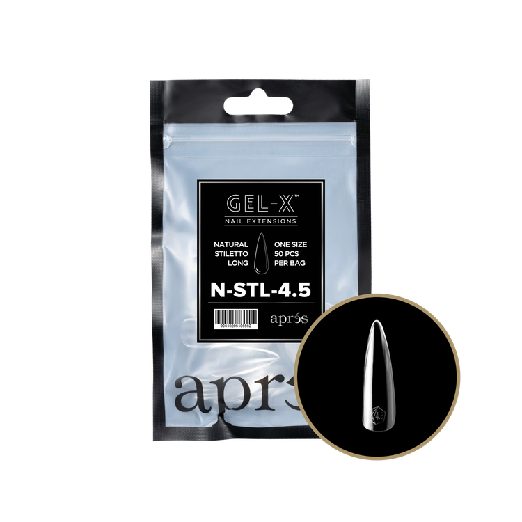 APRES - Gel-X Natural Stiletto Long #4.5 Refill Bag
