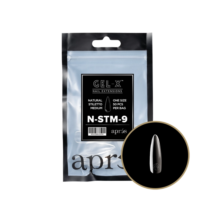APRES - Gel-X Natural Stiletto Medium #9 Refill Bag