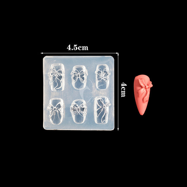 3D Nail Charm Mold 2 - Styled Bows by OTHER sold by DTK Nail Supply