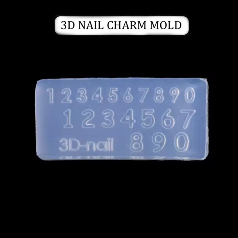 3D Nail Charm Mold 9 - Numbers