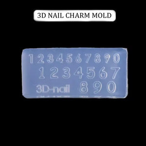 3D Nail Charm Mold 9 - Numbers