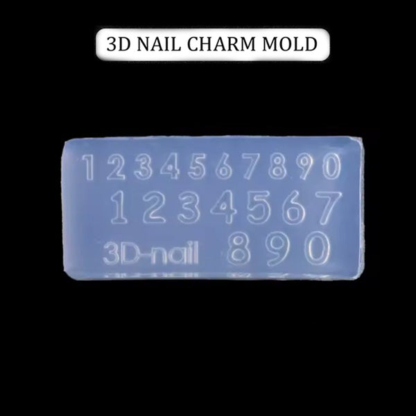 3D Nail Charm Mold 9 - Numbers
