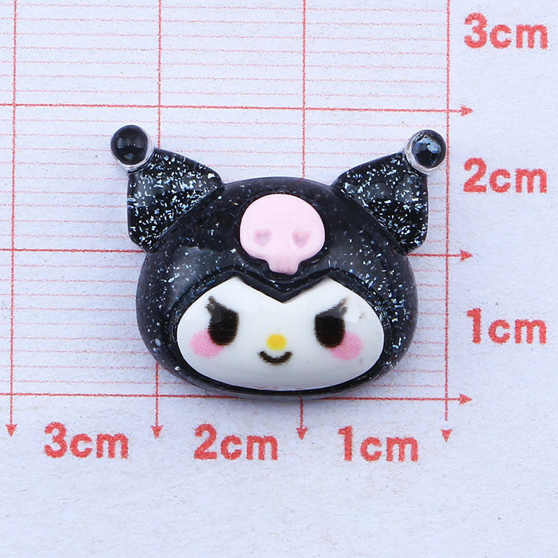 347 2PCS Clay Kuromi Nail Charm - Purple