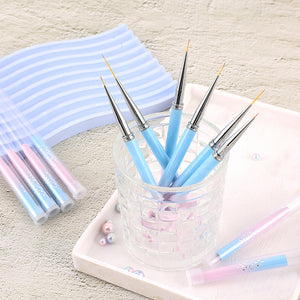 6Pcs/Set Nail Art Brush Gradient Blue by Nail Art Brush sold by DTK Nail Supply