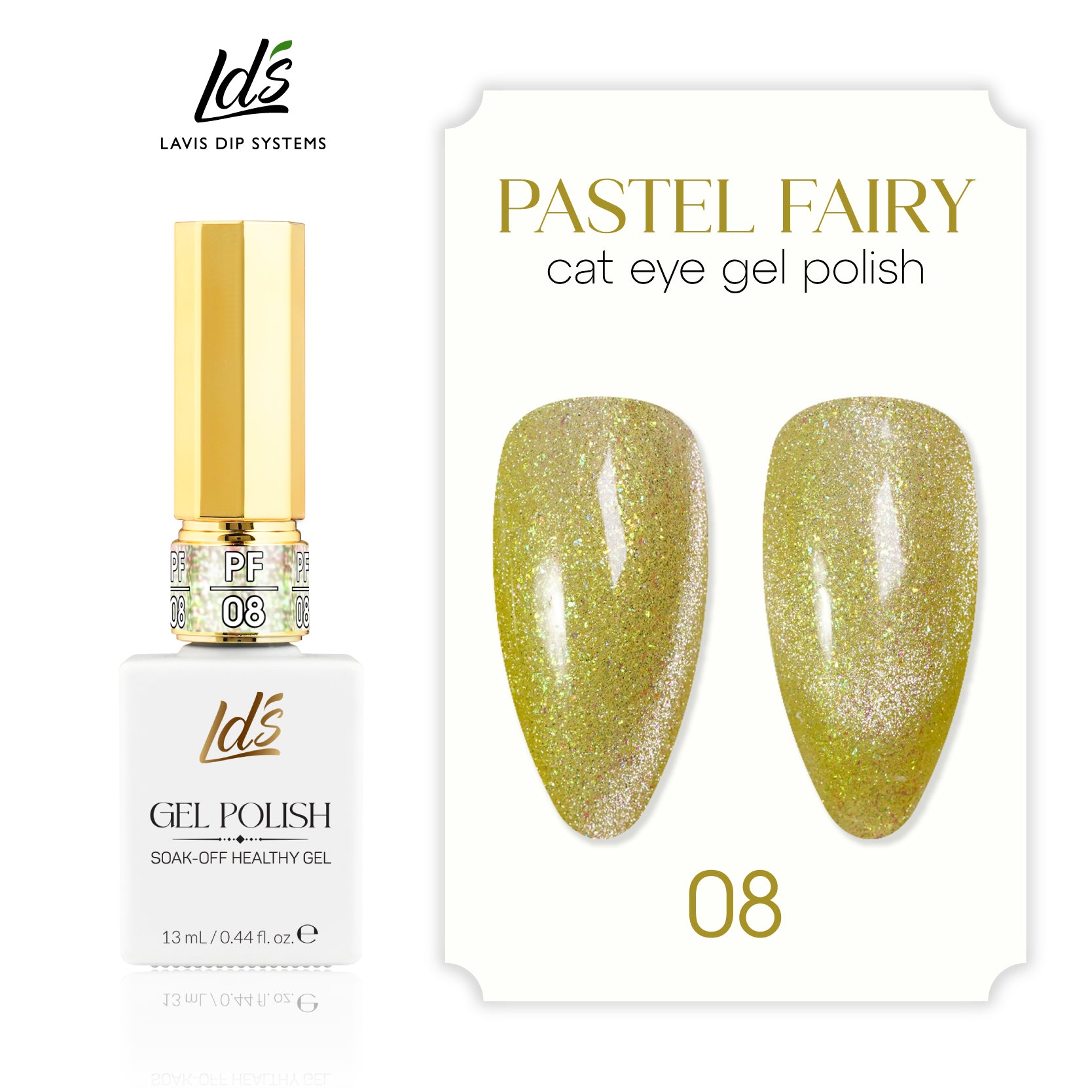 LDS PF08 - Pastel Fairy Cat Eye Gel Collection by LDS sold by DTK Nail Supply