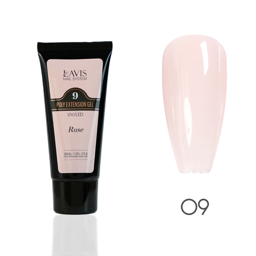 LAVIS 09 Rose - New Poly Extension Gel 15 UV/LED 30ml