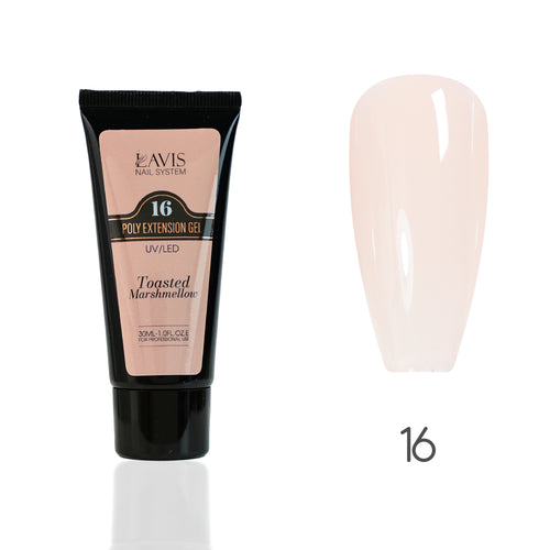 LAVIS 16 Toasted Marshmellow - New Poly Extension Gel 15 UV/LED 30ml