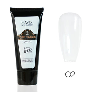 LAVIS 02 Milky White - New Poly Extension Gel UV/LED