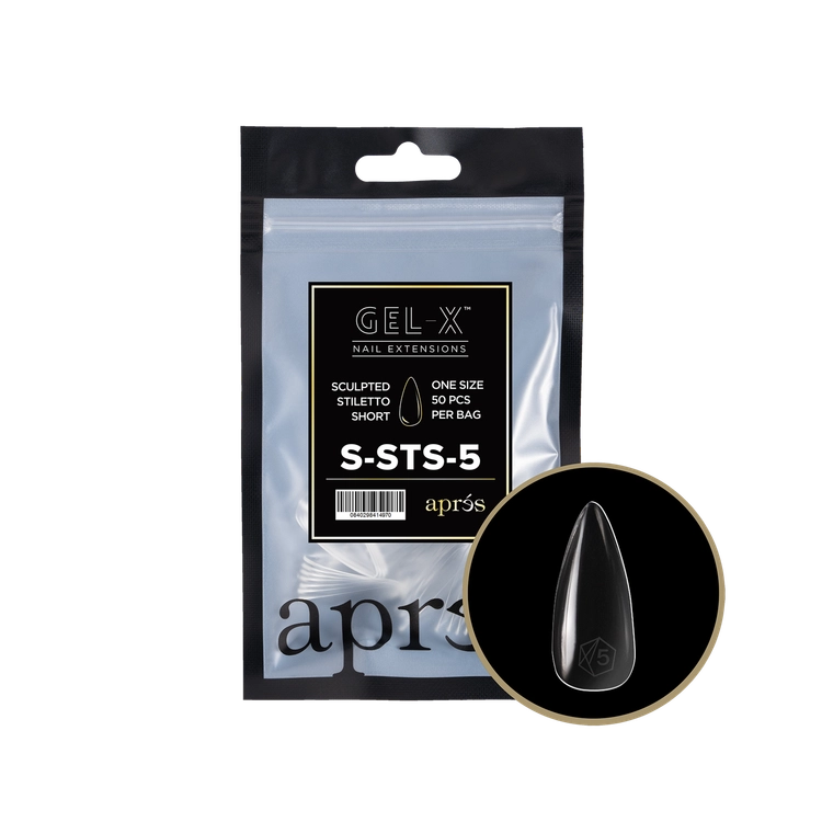 APRES - Gel-X Natural Stiletto Short #5 Refill Bag