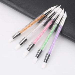 Nail Art Sculpture Pen Acrylic Dual Tipped Brushes 5 Pcs