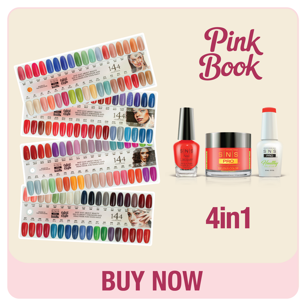 SNS Pro 3 in 1 - Set 144 Colors Pink Collection - Dip, Gel & Lacquer Matching