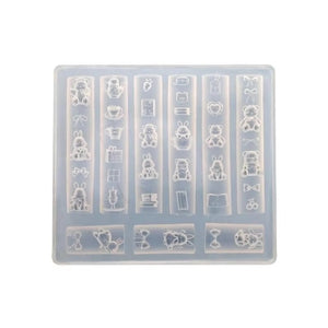 3D Nail Charm Mold - Bear and Rabbit