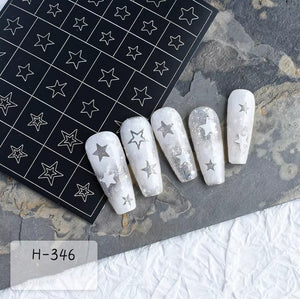Spray Painted Nail Art Stickers H345 - Star