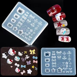 3D Nail Charm Mold 14 - Cat