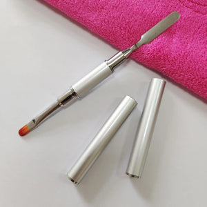 Dual-Ended Nail Brush Gel Nail Pen - White Nail Art Brush