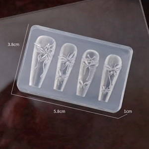 3D Nail Charm Mold 20 - Lace & Butterfly