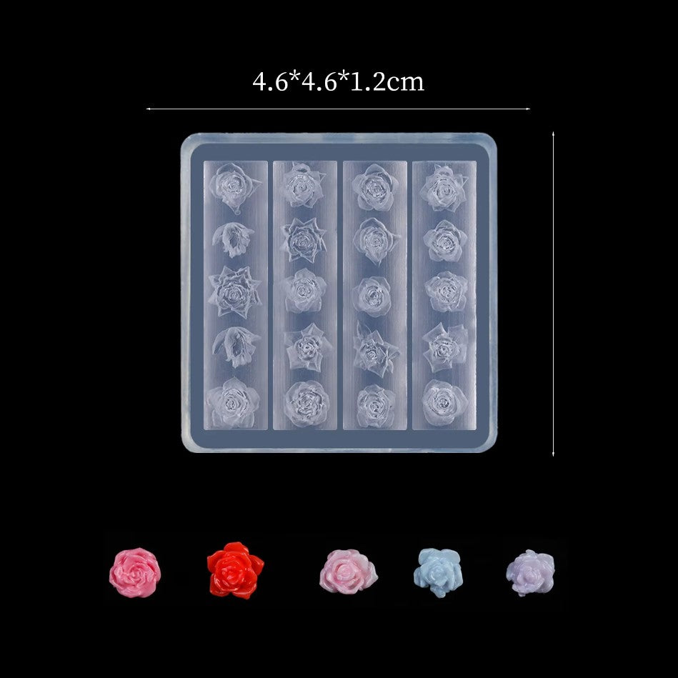 3D Nail Charm Mold 10 - Roses