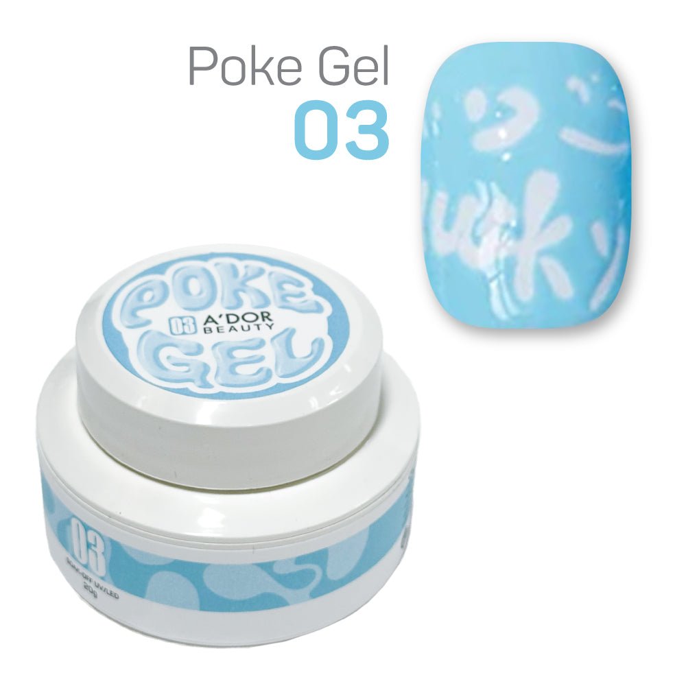 A'DOR Poke Gel 03 - Light Blue - DTK Nail Supply