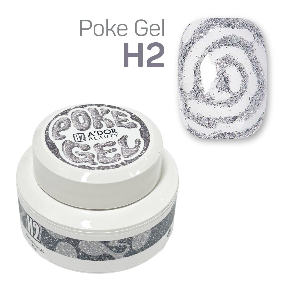 A'DOR Poke Gel H2 - Silver - DTK Nail Supply