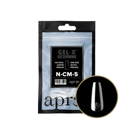 APRES - Gel - X Natural Coffin Medium Refill Bag - DTK Nail Supply