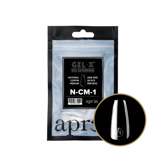 APRES - Gel - X Natural Coffin Medium Refill Bag - DTK Nail Supply