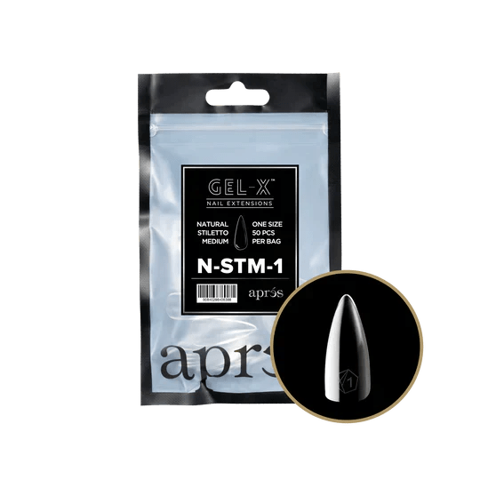 APRES - Gel - X Natural Stiletto Medium Refill Bag - DTK Nail Supply