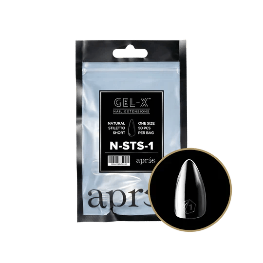 APRES - Gel - X Natural Stiletto Short Refill Bag - DTK Nail Supply