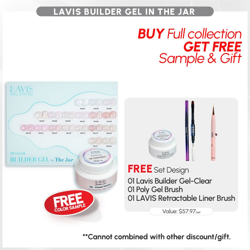 BUNDLE & SAVE: LAVIS Builder Gel in the Jar - DTK Nail Supply