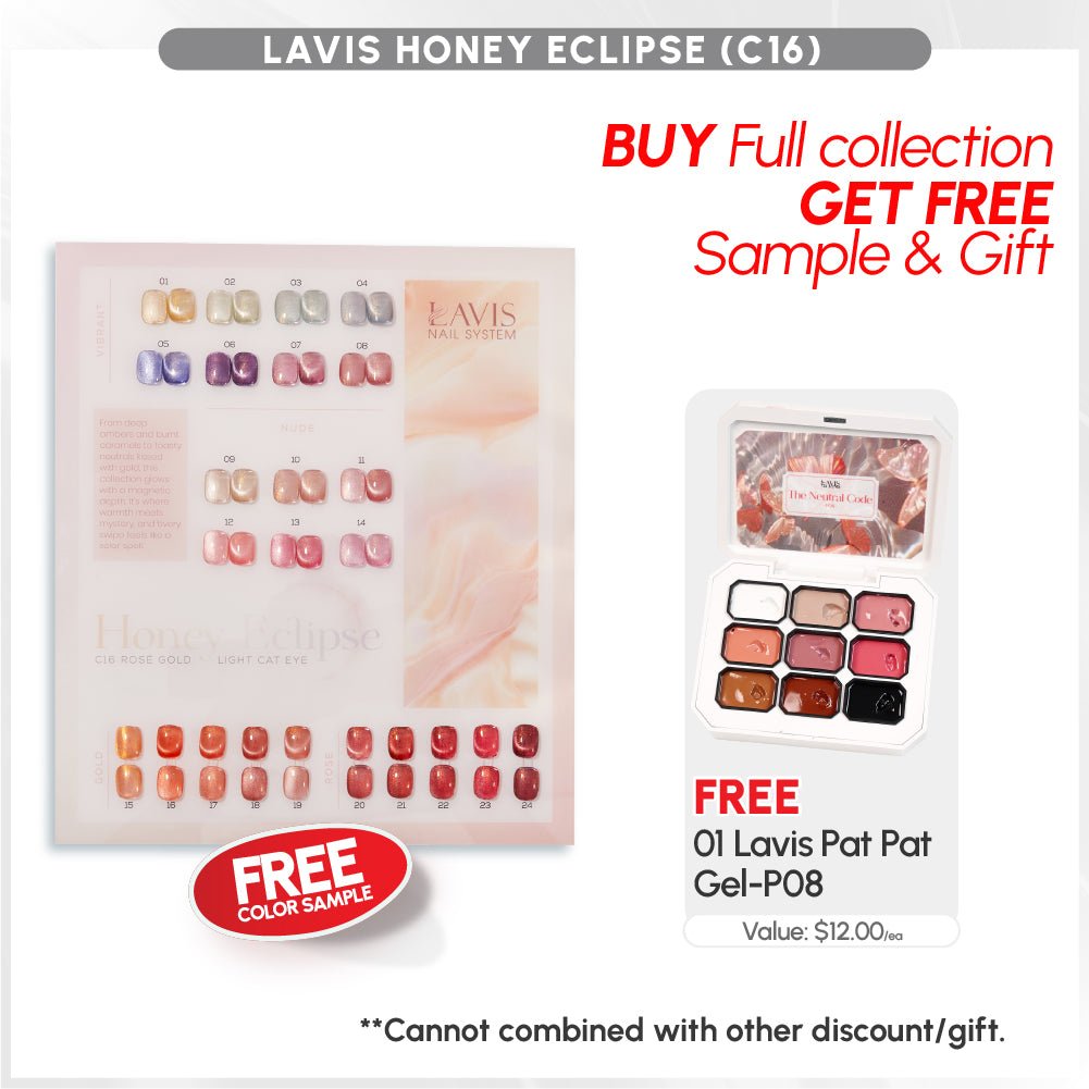 BUNDLE & SAVE: LAVIS Honey Eclipse Cat Eye Collection C16 - DTK Nail Supply