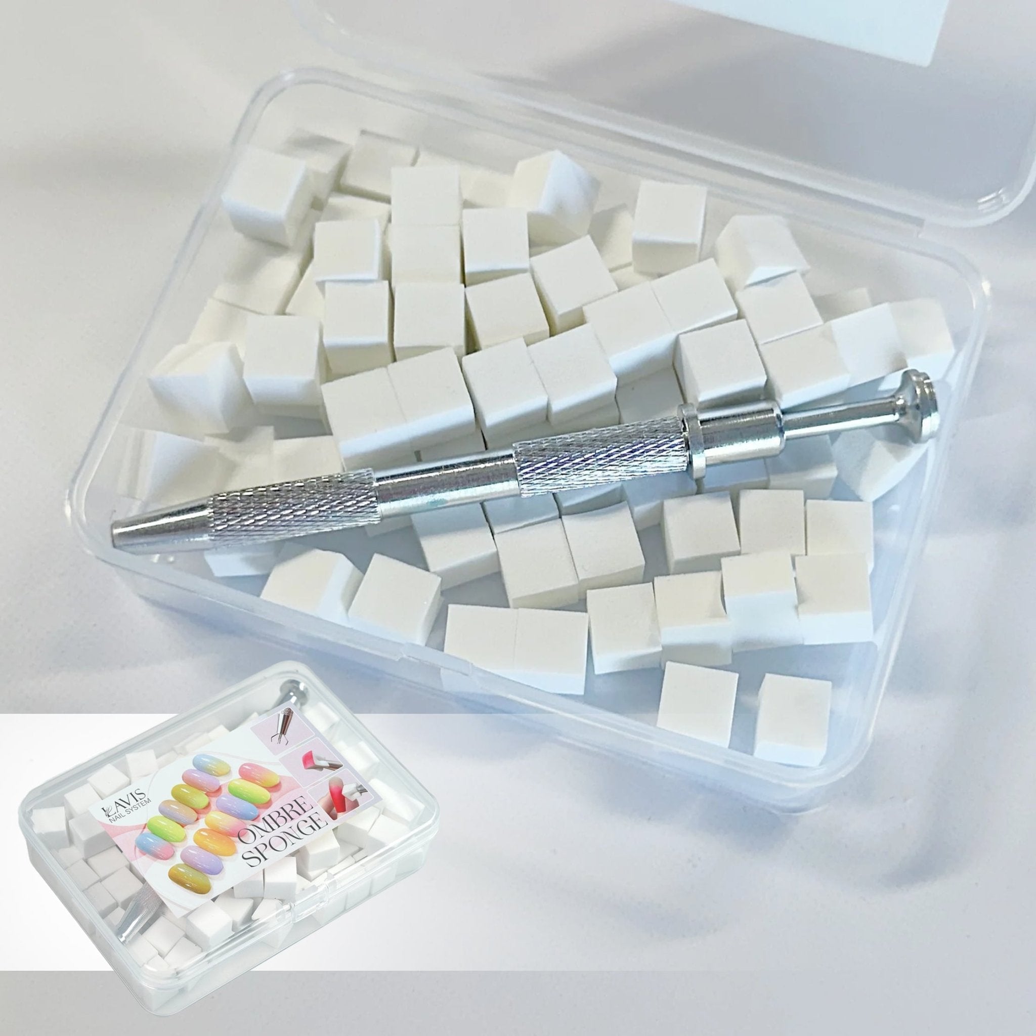 Lavis Set of Sponges & Grabber for Ombre Effect - DTK Nail Supply