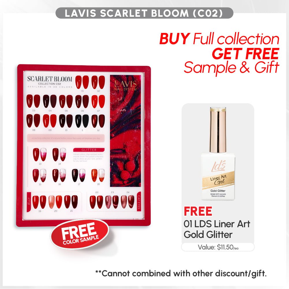 BUNDLE & SAVE: LAVIS Scarlet Bloom Collection C02 - DTK Nail Supply