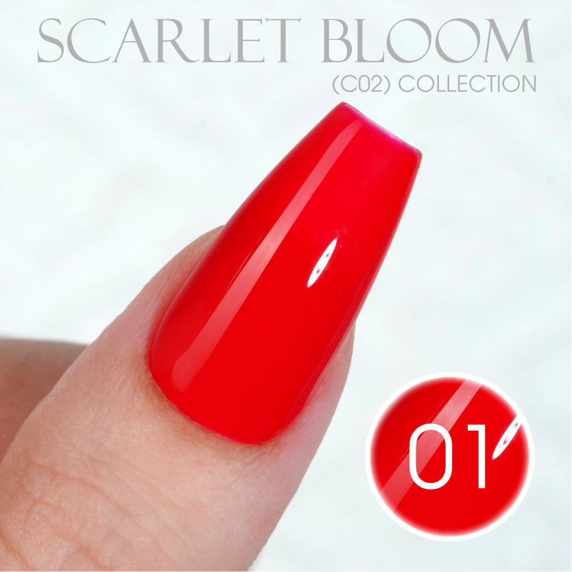 LAVIS C02 - Set 24 Colors - Gel Polish 0.5 oz - Scarlet Bloom Collection (Sample)