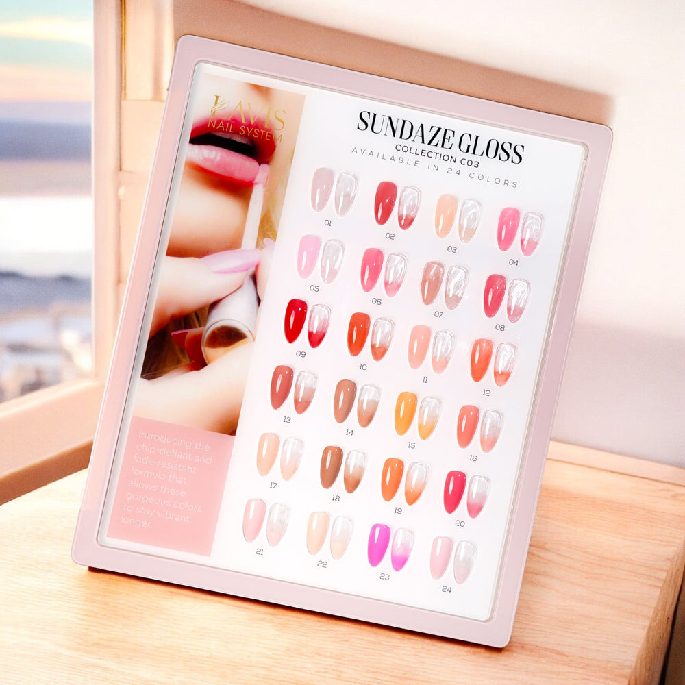 LAVIS C03 - Set 24 Color - Gel Polish 0.5 oz - Sundaze Gloss Collection