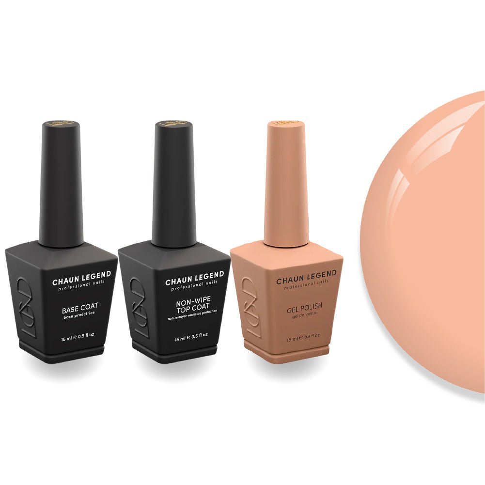 Chaun Legend Non - Wipe Top Coat - Base Coat Duo - LG5103 Bottom Line - DTK Nail Supply