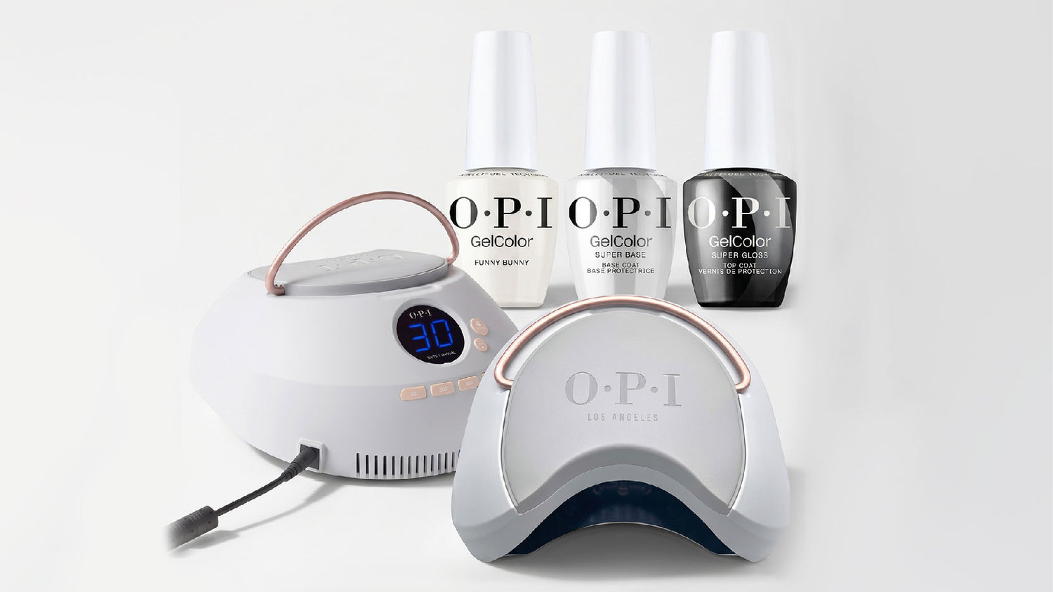 OPI Intelli Gel Basic Kit - H22 Funny Bunny & Nail Lamp, FREE Nail Sticker (Random) - DTK Nail Supply