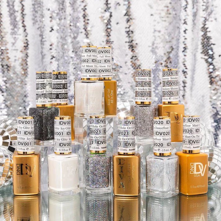 DND Diva Gel Nail Polish Duo - DND DV Part 1 - Set 35 Colors Mirrorball Collection - DTK Nail Supply
