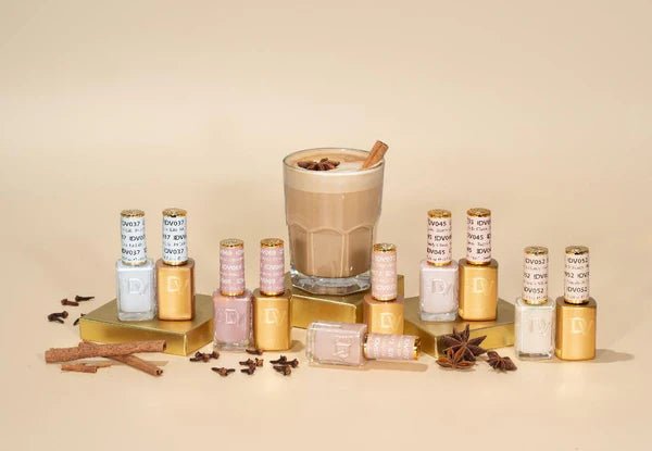 DND Diva Gel Nail Polish Duo - DND DV Part 2 - Set 36 Colors Frosted Chai Collection - DTK Nail Supply