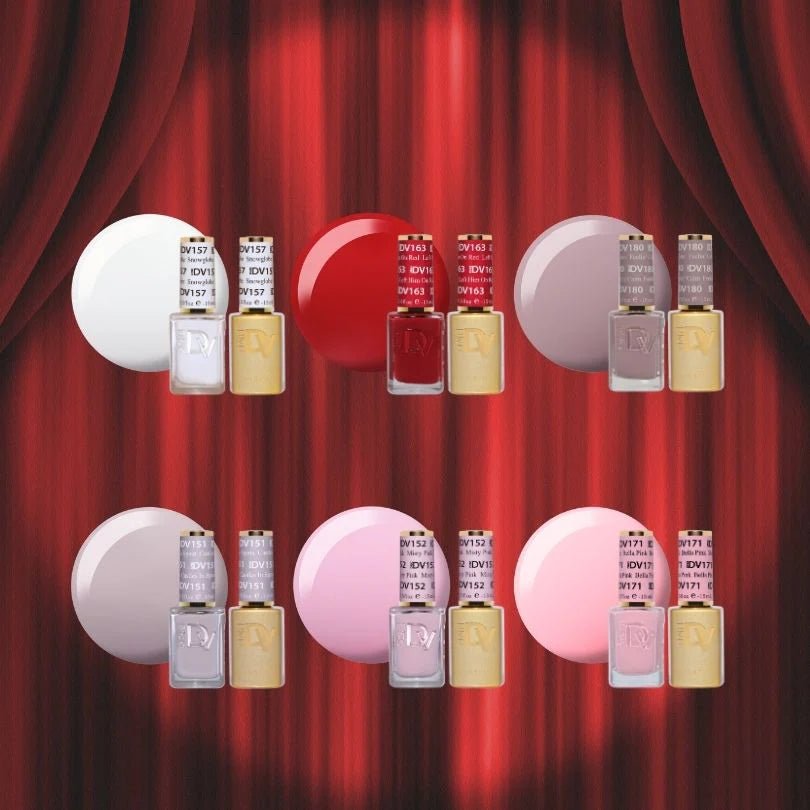 DND Diva Gel Nail Polish Duo - DND DV Part 5 - Set 6 Colors - Cool Girl Club Set - DTK Nail Supply
