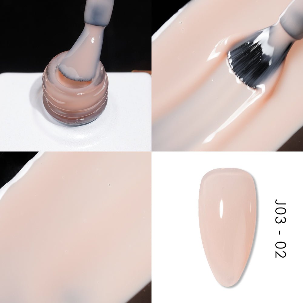 Jelly Gel Polish Colors - Lavis J03 - 02 - Bare With Me Collection - DTK Nail Supply