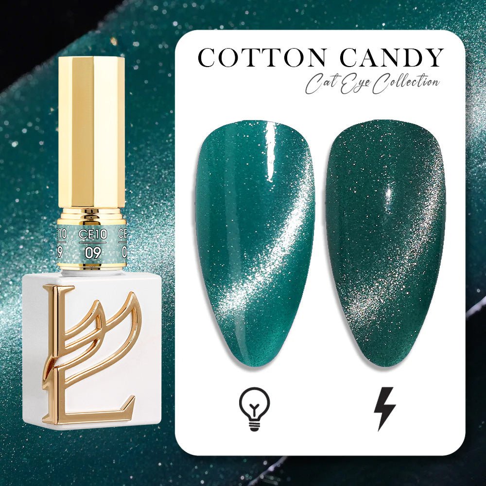 LAVIS Cat Eyes CE10 - Set 12 (Ver1) - Gel Polish 0.5 oz - Cotton Candy Collection - DTK Nail Supply