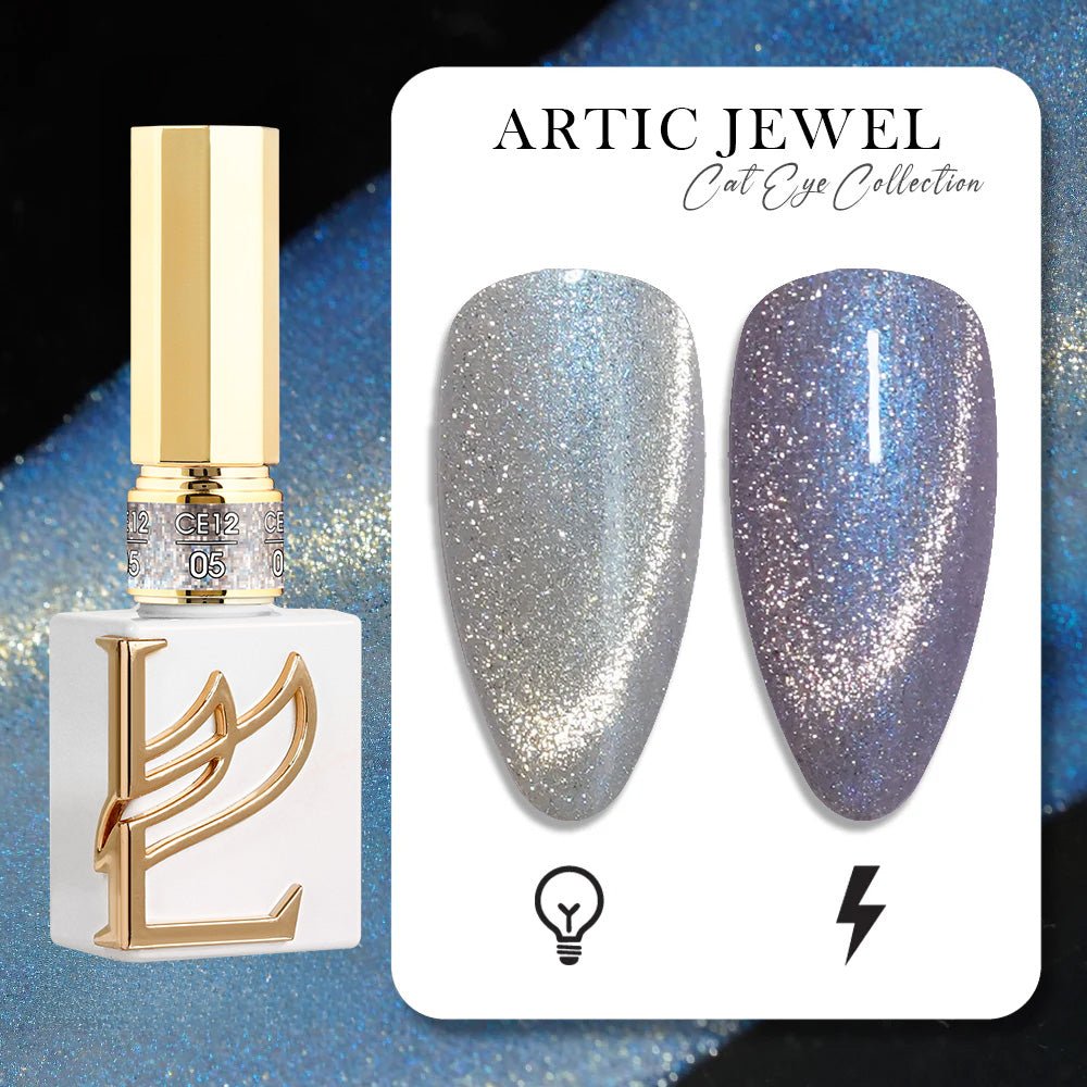 LAVIS Cat Eyes CE12 - 05 (Ver1) - Gel Polish 0.5 oz - Artic Jewel Collection - DTK Nail Supply