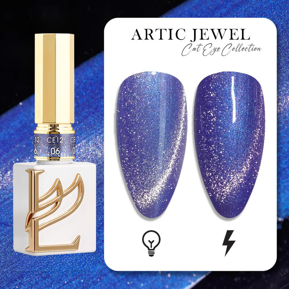 LAVIS Cat Eyes CE12 - 06 (Ver1) - Gel Polish 0.5 oz - Artic Jewel Collection - DTK Nail Supply