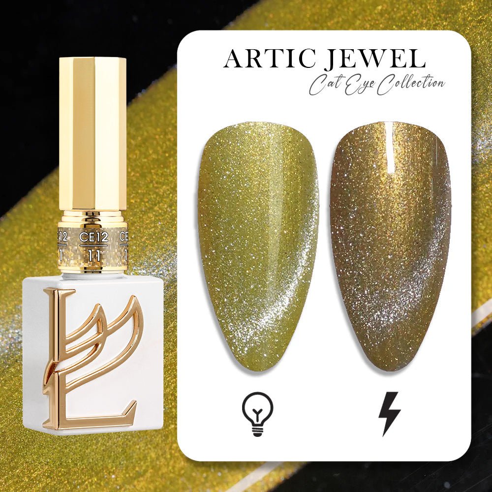 LAVIS Cat Eyes CE12 - 11 (Ver1) - Gel Polish 0.5 oz - Artic Jewel Collection - DTK Nail Supply